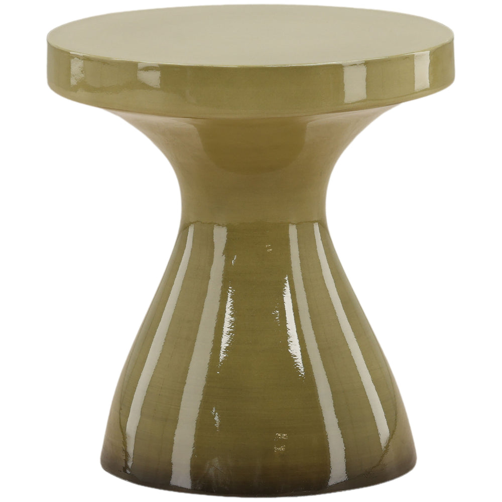 Savitri Outdoor Side Table, Green Ombre