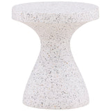 Savitri Outdoor Side Table, Off-White Terrazzo