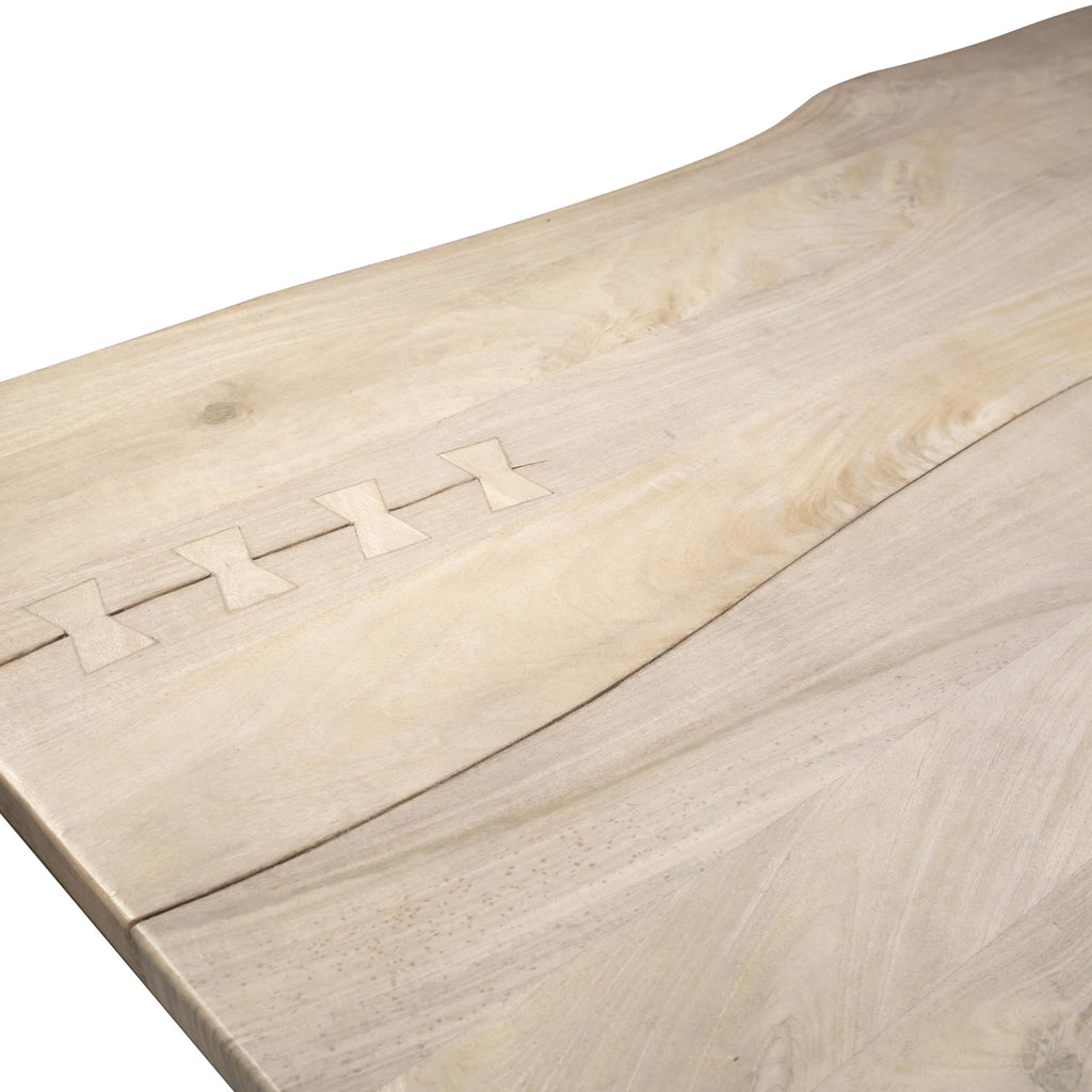 Brixton Dining Table, Light Warm Wash – High Fashion Home