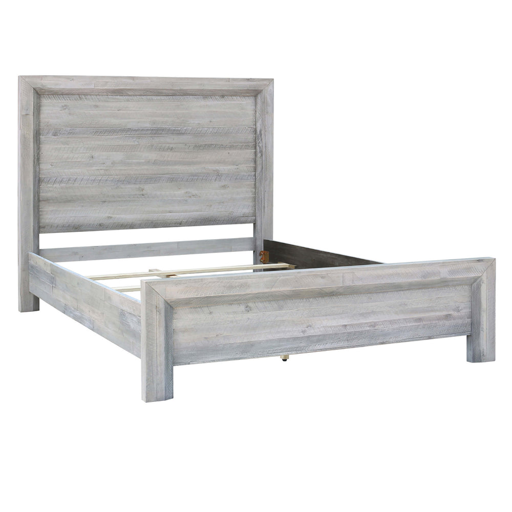 Clancy Bed, Light Grey-Furniture - Bedroom-High Fashion Home