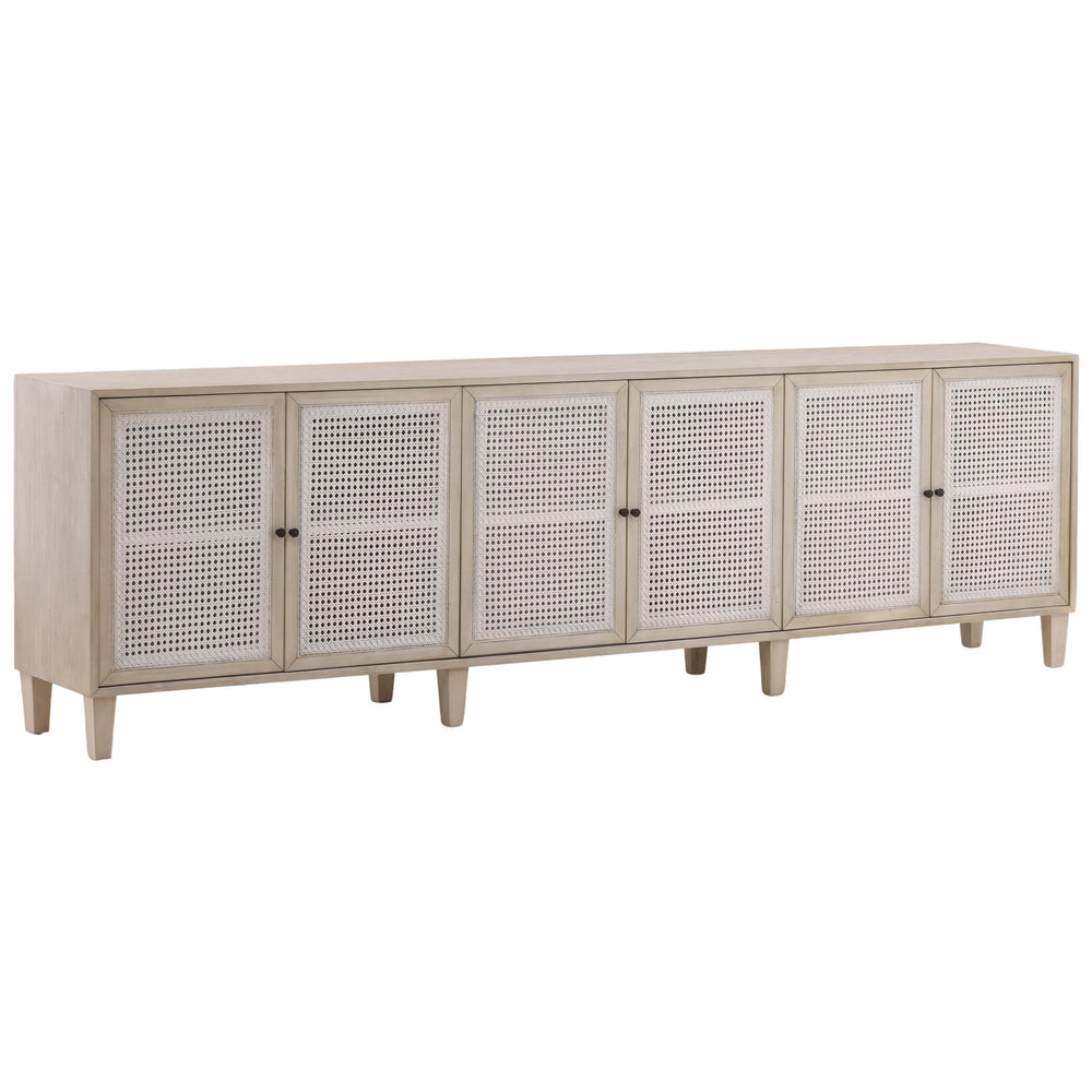 Lugano 6 Door Sideboard, White Wash