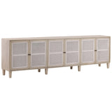 Lugano 6 Door Sideboard, White Wash
