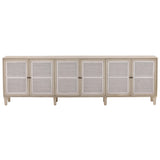 Lugano 6 Door Sideboard, White Wash