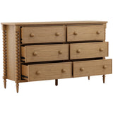 Marcellina 6 Drawer Dresser, Natural