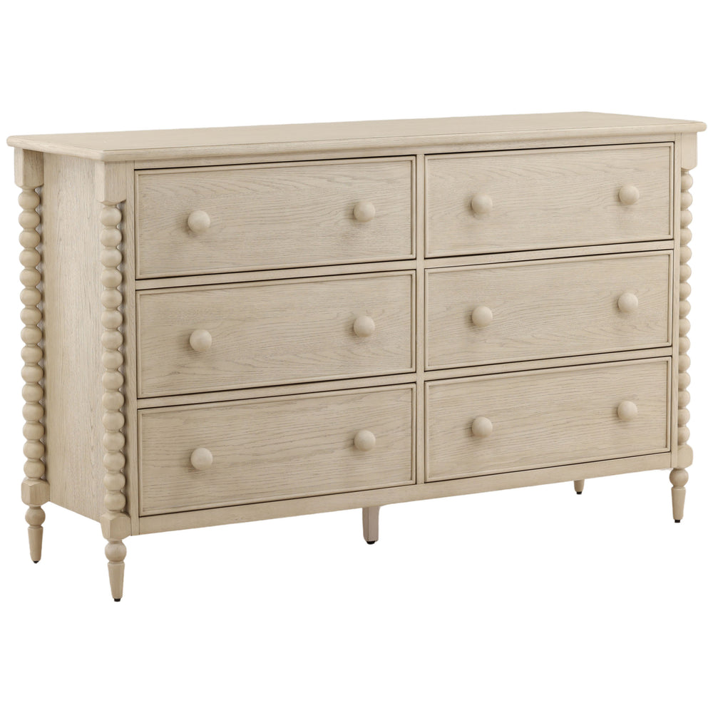 Marcellina 6 Drawer Dresser, White Wash