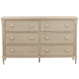 Marcellina 6 Drawer Dresser, White Wash