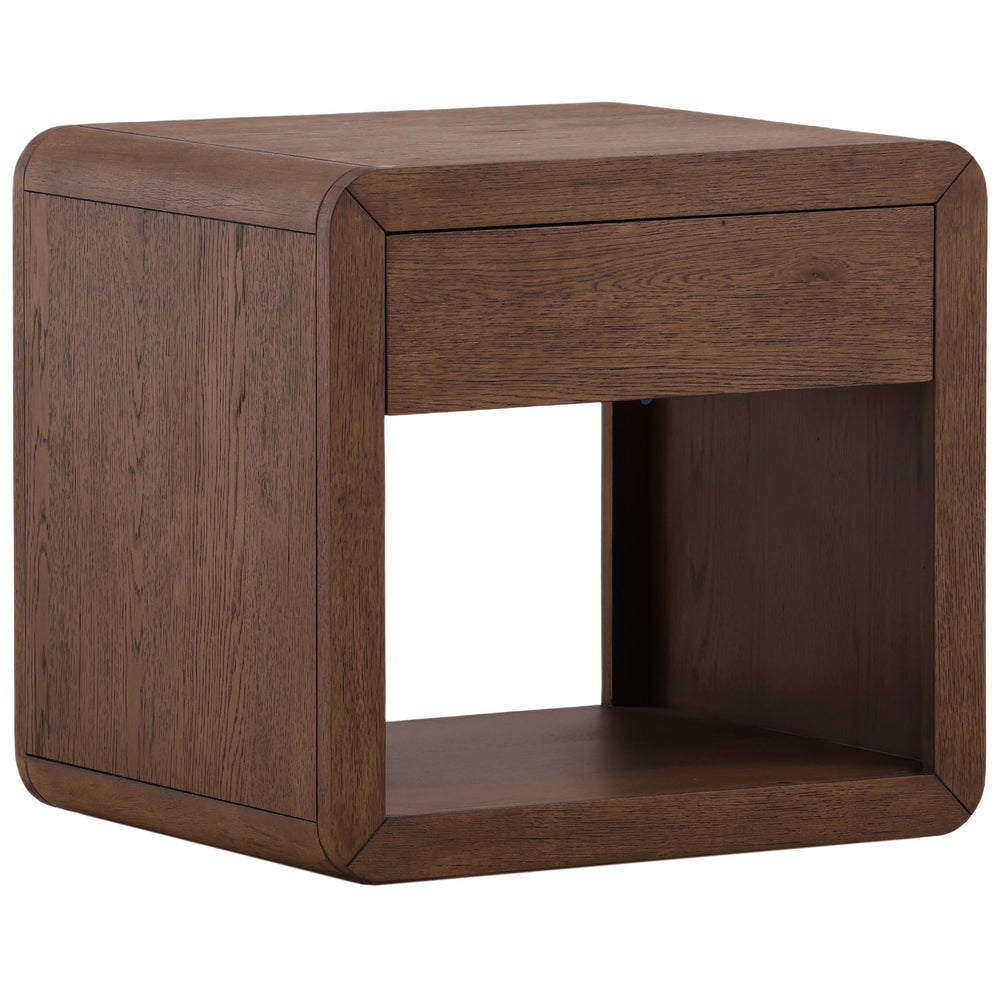 Clarice Side Table, Dark Brown