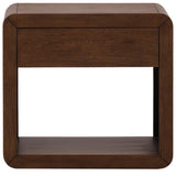 Clarice Side Table, Dark Brown