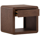 Clarice Side Table, Dark Brown