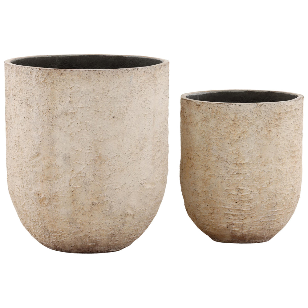 Questor Planter, Beige, Set of 2