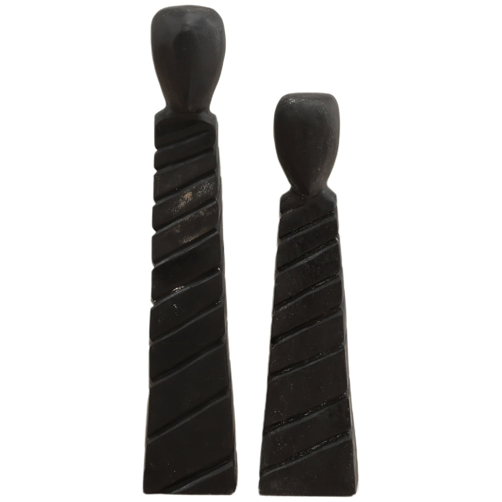 Soltra Sculpture, Black, Set of 2