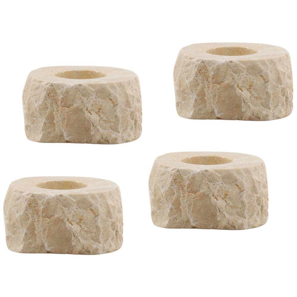 Alvara Candle Holder, Cream, Set of 4