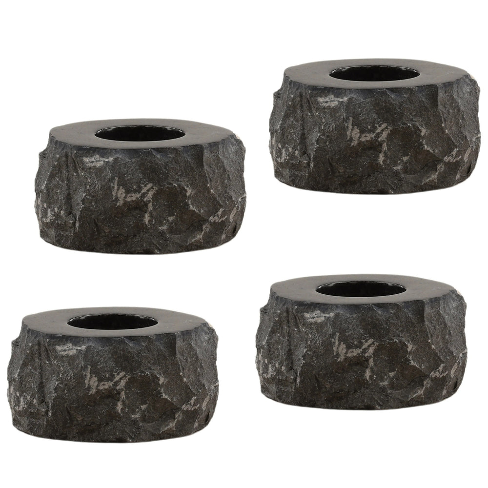 Vorin Candle Holder, Grey, Set of 4