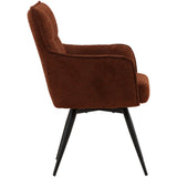 Adelise Swivel Chair, Eva Rust