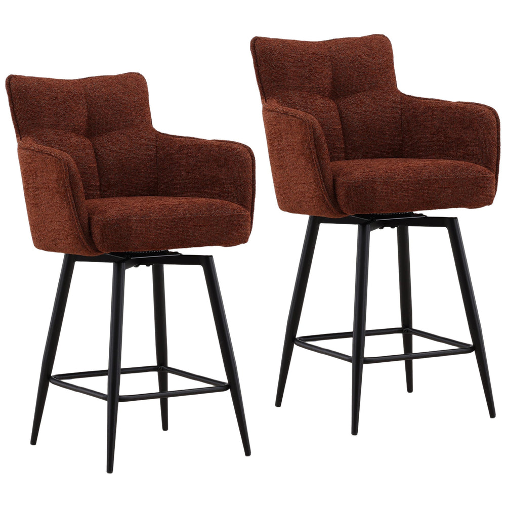 Adelise Counter Stool Set of 2, Burgundy