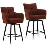 Adelise Counter Stool Set of 2, Burgundy