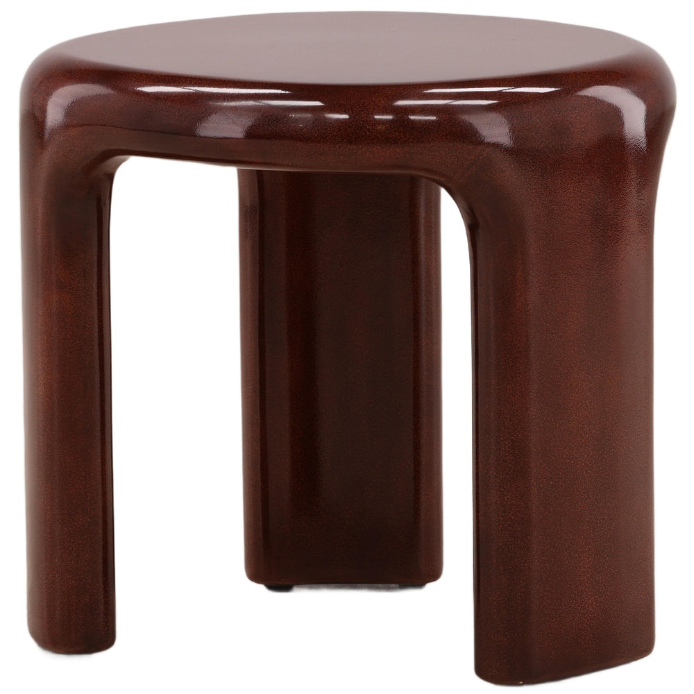 Kevelyn Outdoor Side Table, Rust