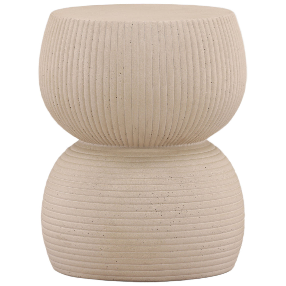 Quindale Outdoor Side Table, Off-White
