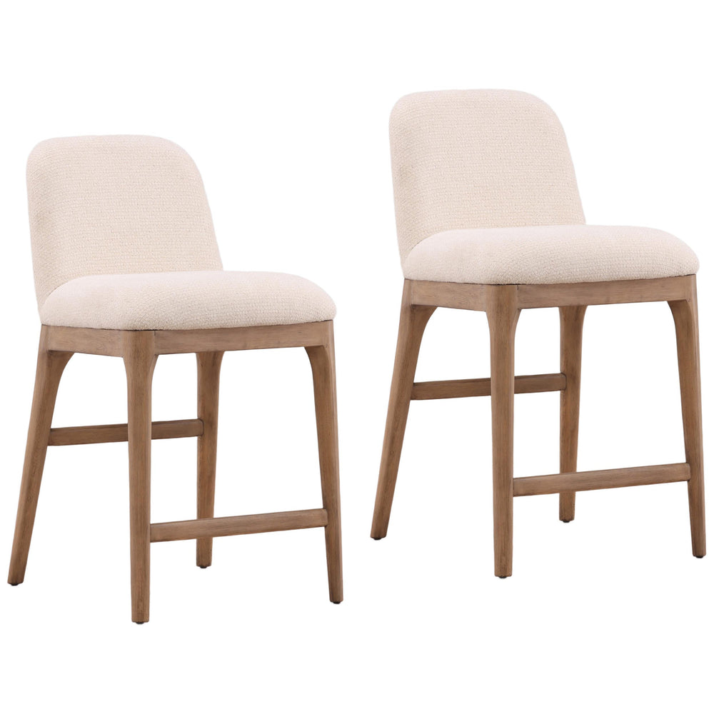 Farrah Counter Stool Set of 2, Cream