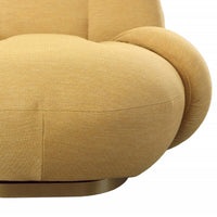 Kass Swivel Chair, Mustard