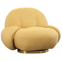 Kass Swivel Chair, Mustard
