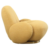 Kass Swivel Chair, Mustard