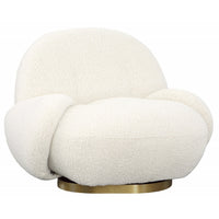 Kass Swivel Chair, Cream