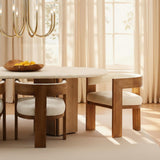 Nadia Dining Chair, Cream, Set of 2