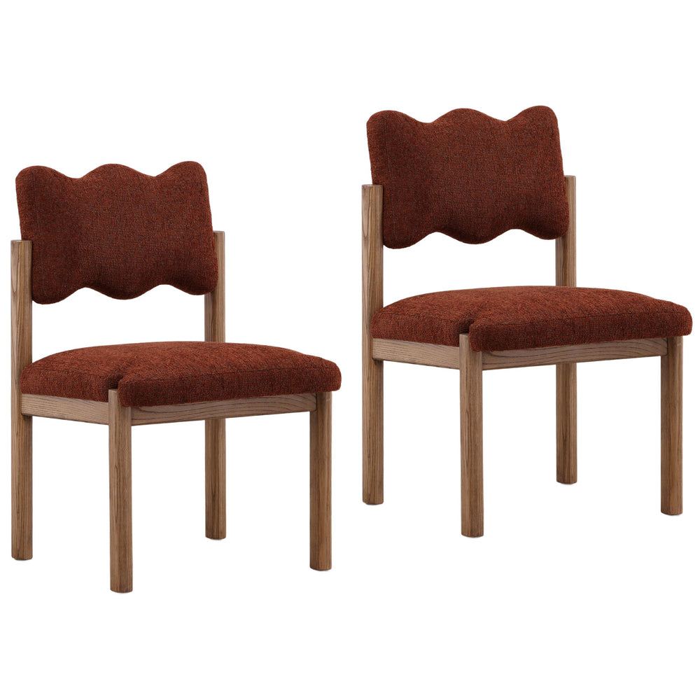 Jacie Dining Chair Set of 2, Burgundy