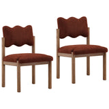 Jacie Dining Chair Set of 2, Burgundy