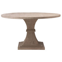 Geniva Round Dining Table, Light Warm Wash-Furniture - Dining-High Fashion Home