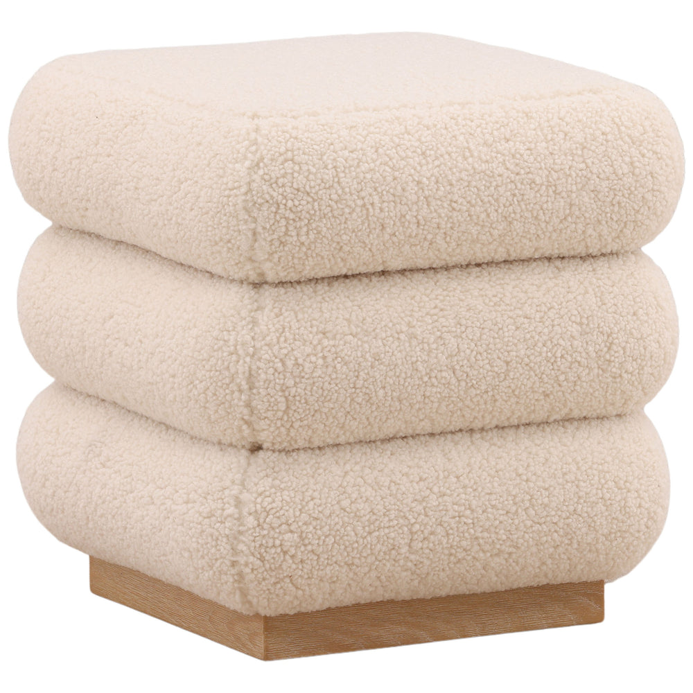 Rosana Storage Stool, Cream