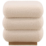 Rosana Storage Stool, Cream
