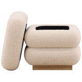 Rosana Storage Stool, Cream