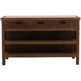Elston Kitchen Island, Beige/Brown