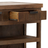 Elston Kitchen Island, Beige/Brown