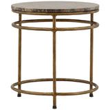 Marston Side Table, Brown/Green Marble