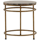 Marston Side Table, Brown/Green Marble