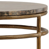 Marston Side Table, Brown/Green Marble
