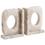 Elan Bookend, Natural Grey, Set of 2