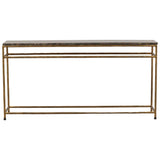 Anselmo Console Table, Brown/Green Marble
