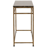 Anselmo Console Table, Brown/Green Marble