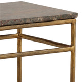 Anselmo Console Table, Brown/Green Marble