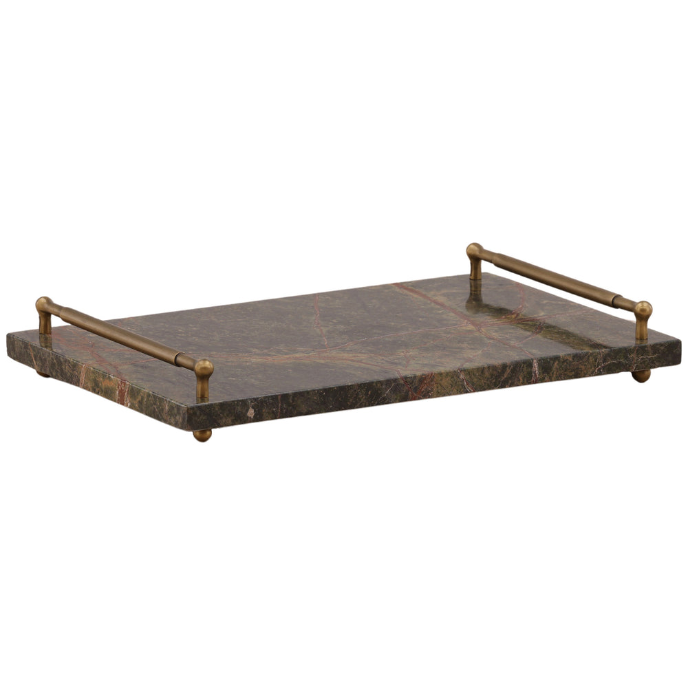 Wexley Tray, Brown Marble