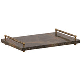 Wexley Tray, Brown Marble