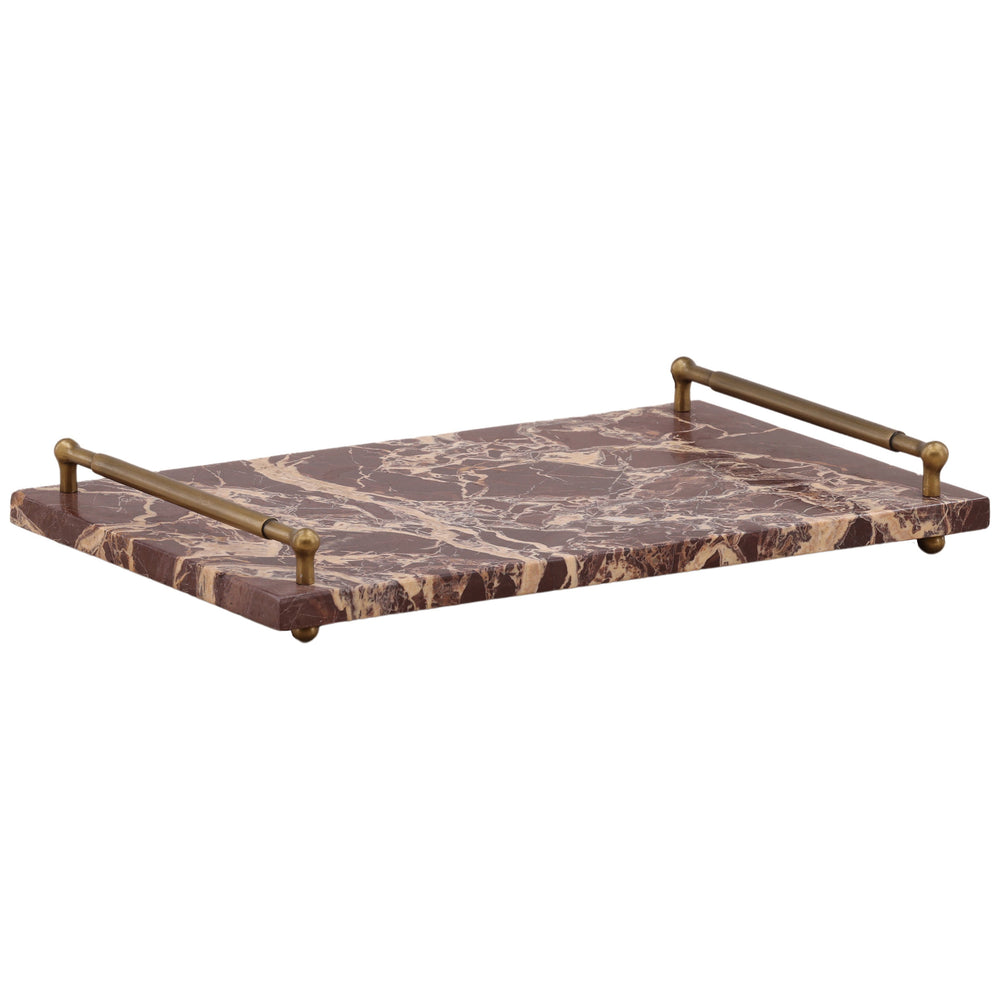 Wexley Tray, Red Marble