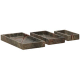 Noma Tray, Brown, Set of 3