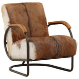 Newland Leather Chair, Brown/Black