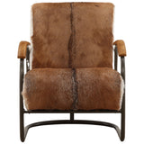 Newland Leather Chair, Brown/Black