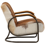 Newland Leather Chair, Brown/Black
